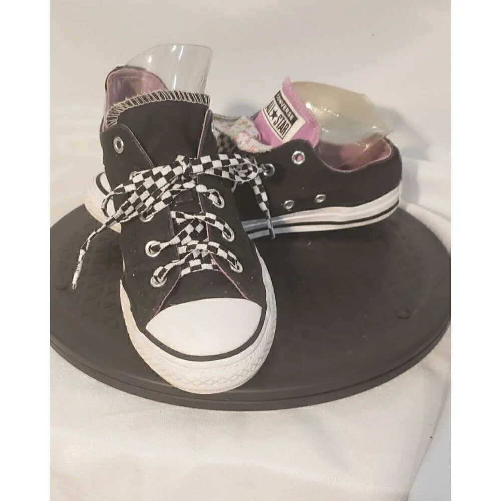 Converse All Star Black, Purple & White Sneakers Size 3